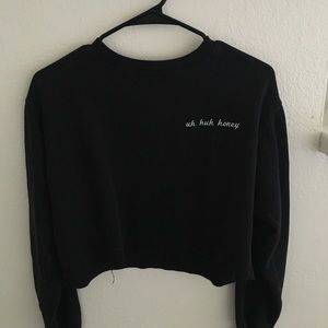 Brandy Melville Uh Huh Honey Crop Sweatshirt